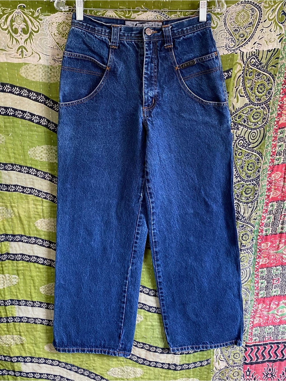Vintage Y2K Boss by I.G. Design Dark Wash Carpenter Wide Leg Grunge Jeans 7